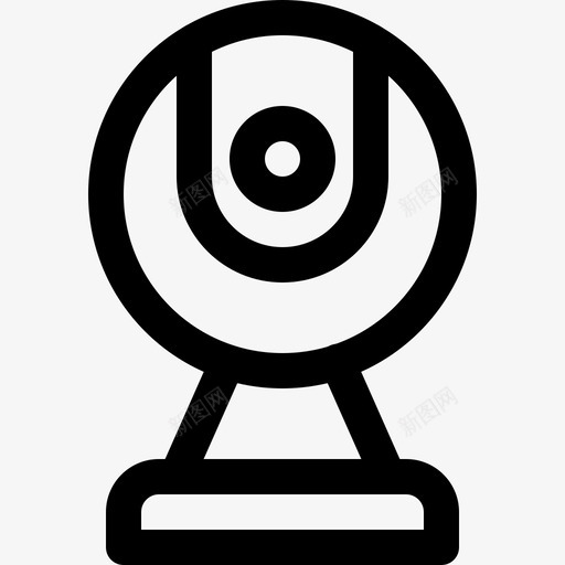 网络摄像头聊天室外设图标svg_新图网 https://ixintu.com 外设 流媒体 网络摄像头 聊天室 视频线图标 视频通话
