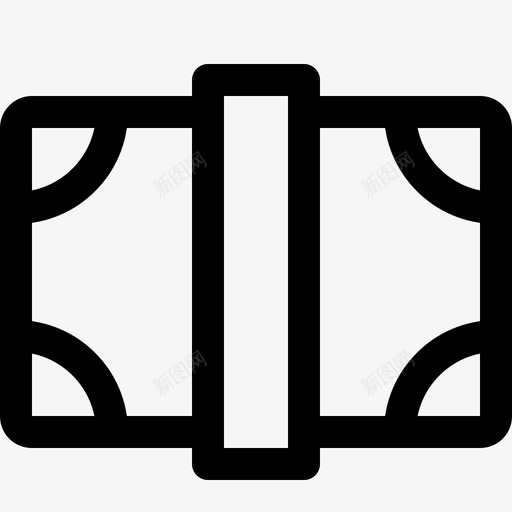 一捆钱钞票现金图标svg_新图网 https://ixintu.com 一捆钱 法定货币 现金 纸币 货币线图标集 钞票