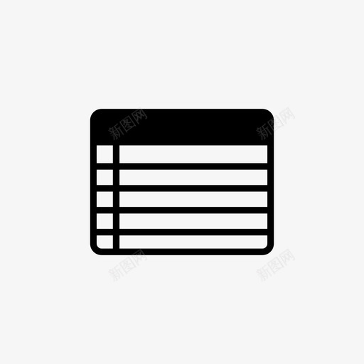 表格文件清单图标svg_新图网 https://ixintu.com 书写 文件 清单 笔记 笔记本 表格