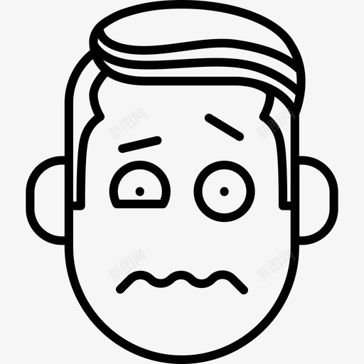 害怕男孩的脸手势做手势图标svg_新图网 https://ixintu.com 做手势 害怕男孩的脸 手势