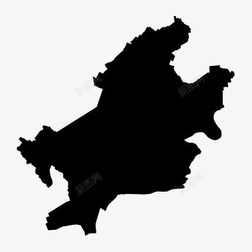 法兰克福边界城市图标svg_新图网 https://ixintu.com 地图 城市 德国 法兰克福 边界