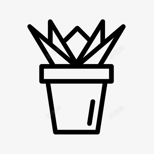 花盆花园园艺图标svg_新图网 https://ixintu.com 园艺 植物 花园 花盆