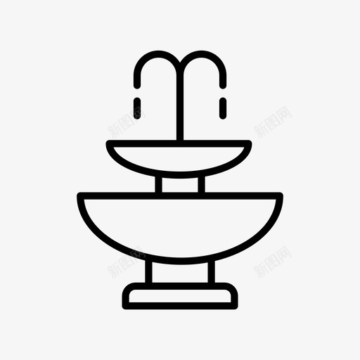 喷泉泉水图标svg_新图网 https://ixintu.com 喷泉 泉水