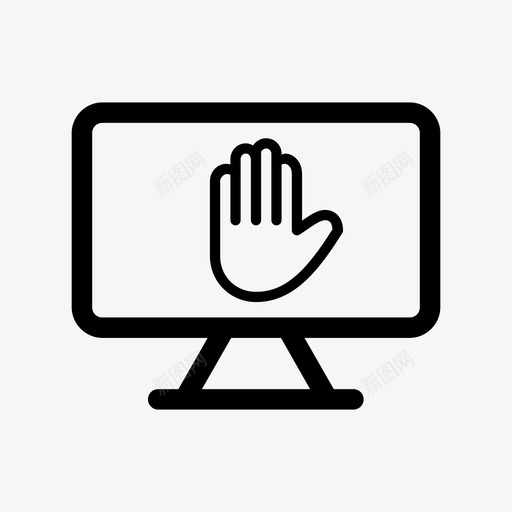 禁止计算机阻止手动图标svg_新图网 https://ixintu.com 停止 手动 禁止计算机 阻止