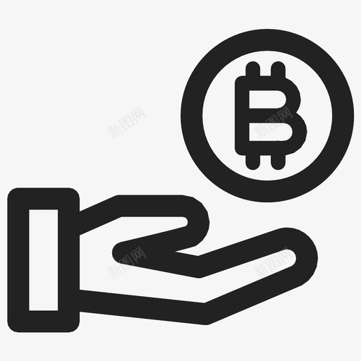 接收比特币慈善捐赠图标svg_新图网 https://ixintu.com 储蓄 慈善 捐赠 接收比特币