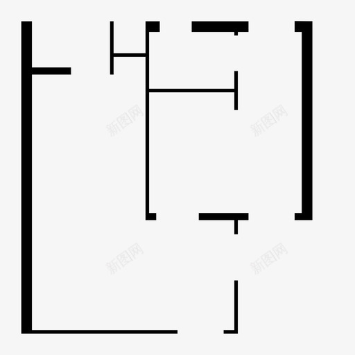 平面图公寓建筑图标svg_新图网 https://ixintu.com 公寓 平面图 建筑 房屋 设计