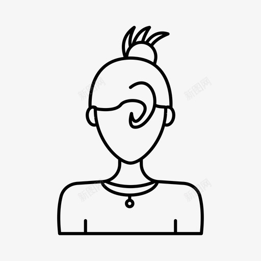 发髻女头像发髻图标svg_新图网 https://ixintu.com 个人资料 发髻 发髻女 头像 头像女 用户