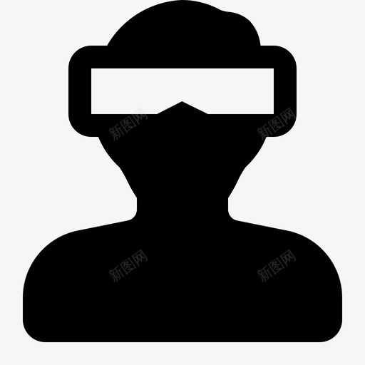 虚拟现实技术娱乐耳机图标svg_新图网 https://ixintu.com 娱乐 智能设备固态图标 用户 耳机 虚拟现实 虚拟现实技术