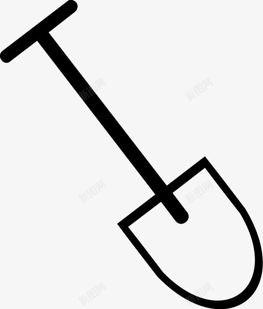 铲子工具生存点图标svg_新图网 https://ixintu.com 工具 沙箱 生存点 轮廓 铲子