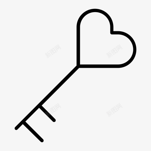 心形钥匙礼物爱情图标svg_新图网 https://ixintu.com 心形钥匙 情人节 情人节收藏 爱情 礼物