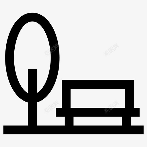 公园自然树凳图标svg_新图网 https://ixintu.com 公园 树凳 自然