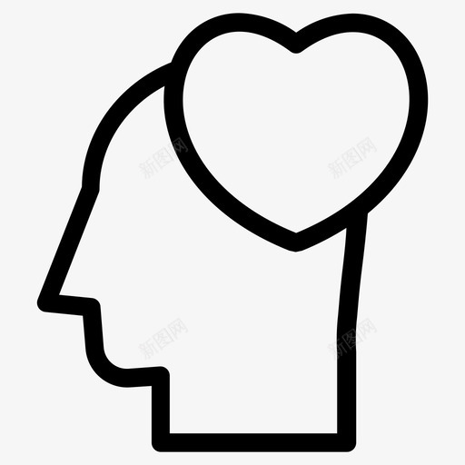 头心图标svg_新图网 https://ixintu.com 头 心