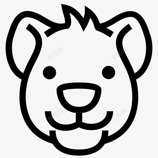 鬣狗脸土狼狗一样的食肉动物图标svg_新图网 https://ixintu.com 土狼 狗一样的食肉动物 猫形食肉动物 鬣狗脸