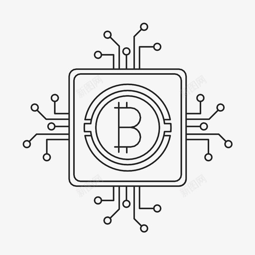 比特币电路加密货币数字货币图标svg_新图网 https://ixintu.com 加密货币 数字货币 比特币电路 采矿