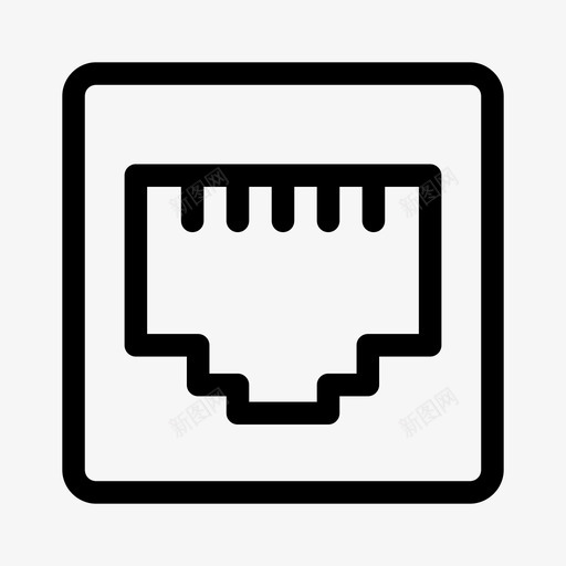 internet端口连接以太网图标svg_新图网 https://ixintu.com internet端口 以太网 插件 连接