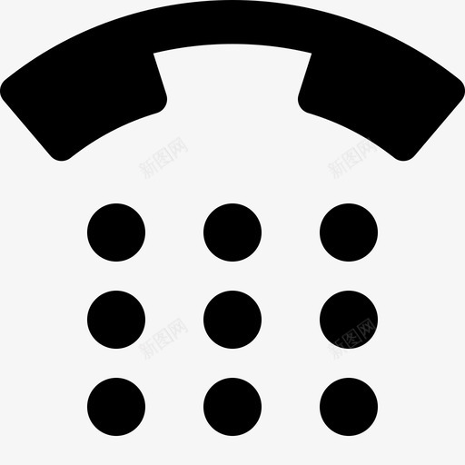 拨号盘按钮键图标svg_新图网 https://ixintu.com 号码板 拨号盘 按钮 电话 电话实心图标 键