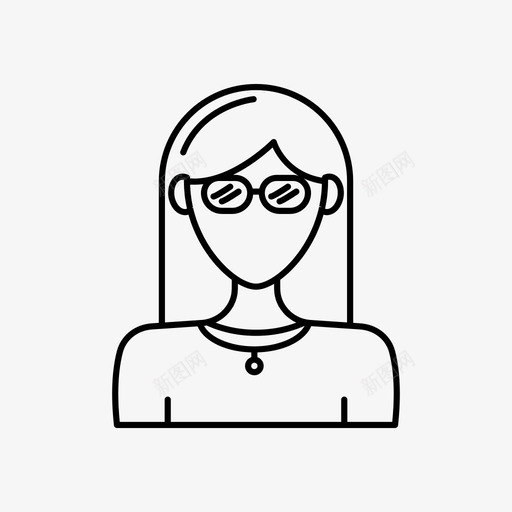 长发女阿凡达女图标svg_新图网 https://ixintu.com 发型 女 长发 长发女 阿凡达 阿凡达女