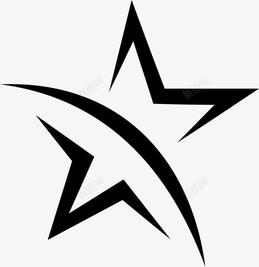 星星明亮奖章图标svg_新图网 https://ixintu.com 夜晚 天空 奖章 明亮 星星