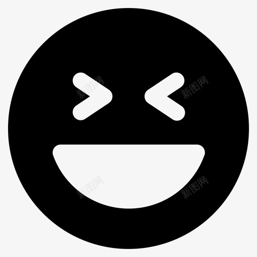 表情符号大笑图标svg_新图网 https://ixintu.com 大笑 表情符号