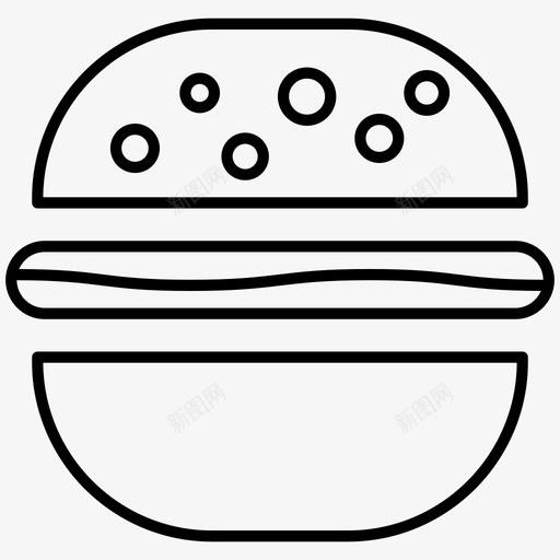 三明治汉堡快餐图标svg_新图网 https://ixintu.com 三明治 快餐 汉堡