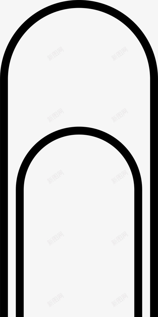 回形针办公室别针图标svg_新图网 https://ixintu.com 别针 办公室 回形针 文具