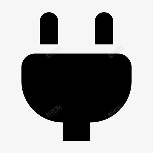 插头连接器电气图标svg_新图网 https://ixintu.com jumpicon能量图示符 插头 电气 能量 输入 连接器