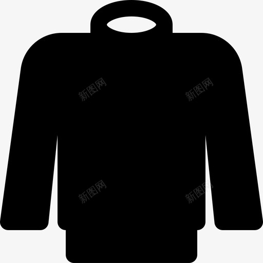 毛衣高领针织图标svg_新图网 https://ixintu.com 冬装 毛衣 羊毛 衣服实心图标 针织 高领