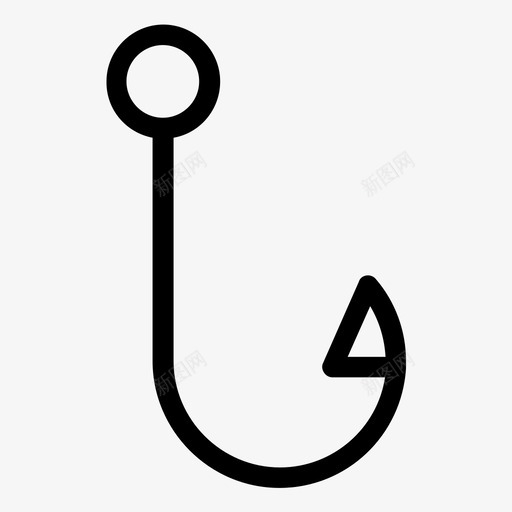 鱼钩海图标svg_新图网 https://ixintu.com 海 鱼钩