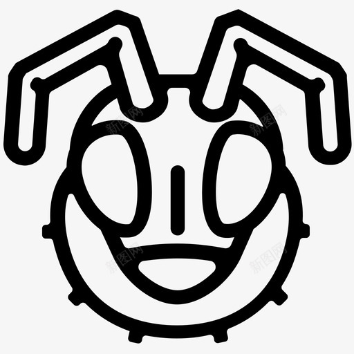 蜜蜂脸飞虫蜂王图标svg_新图网 https://ixintu.com 蜂王 蜜蜂脸 飞虫 黄蜂