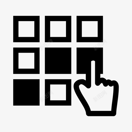 拨号手指手势图标svg_新图网 https://ixintu.com 手 手势 手指 拨号 触摸