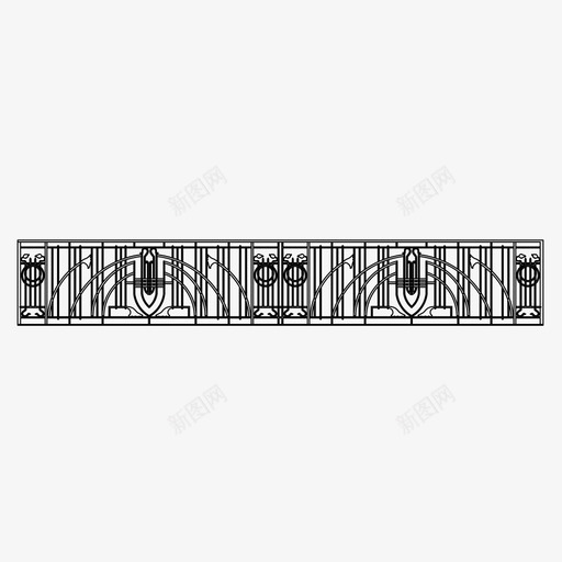栏杆阳台栅栏图标svg_新图网 https://ixintu.com 图案 栅栏 栏杆 装饰品 阳台
