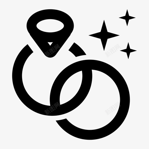 结婚戒指钻戒黄金图标svg_新图网 https://ixintu.com 婚礼图标 戒指 珠宝 结婚戒指 钻戒 黄金