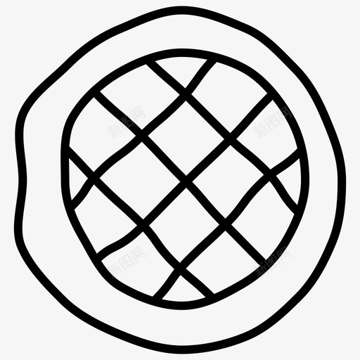 派蛋糕手绘图标svg_新图网 https://ixintu.com 手绘 派 甜点 蛋糕 食物涂鸦