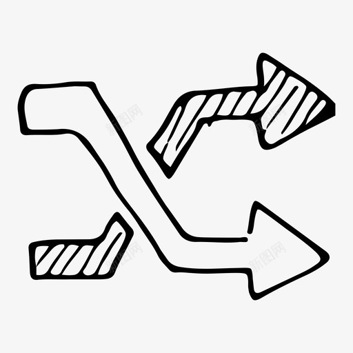 洗牌涂鸦用户界面图标svg_新图网 https://ixintu.com 洗牌 涂鸦用户界面