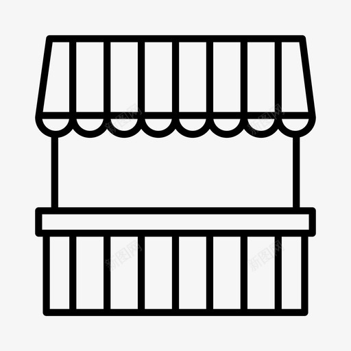 小贩农贸市场食品图标svg_新图网 https://ixintu.com 农贸市场 小贩 摊位 食品