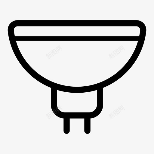 卤素灯经济型电力图标svg_新图网 https://ixintu.com 卤素灯 灯泡 灯泡pt2 电力 经济型 能源