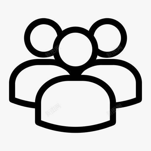 用户头像群组图标svg_新图网 https://ixintu.com 个人资料 头像 用户 社交网络 群组