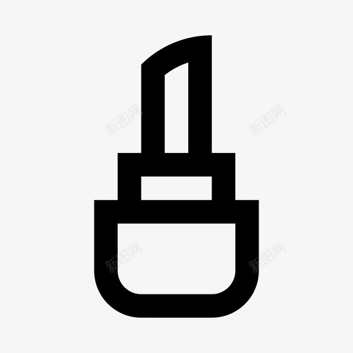 口红化妆品胭脂图标svg_新图网 https://ixintu.com 化妆品 化妆品3 口红 工具 线 胭脂