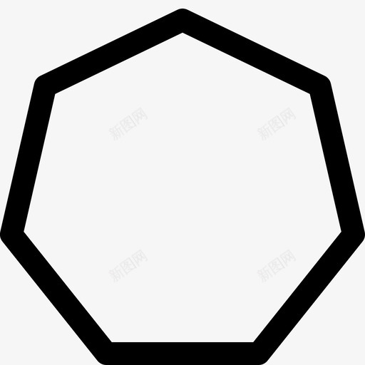 二维七边形多边形分隔边图标svg_新图网 https://ixintu.com 七面 二维七边形 分隔边 多边形 形状 形状线图标