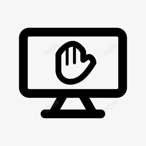 禁止计算机阻止手动图标svg_新图网 https://ixintu.com 停止 手动 禁止计算机 阻止