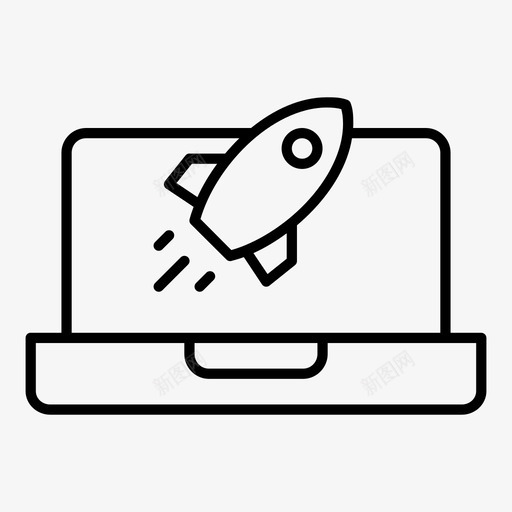 程序发射监视器火箭图标svg_新图网 https://ixintu.com 宇宙飞船 火箭 监视器 程序发射