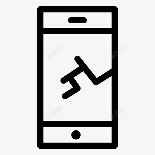 智能手机坏了屏幕裂开了手机图标svg_新图网 https://ixintu.com 其他 屏幕裂开了 手机 智能手机坏了