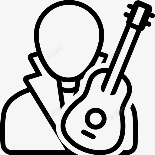 作曲家音乐人音乐家图标svg_新图网 https://ixintu.com 作曲家 音乐人 音乐家