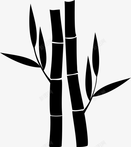 竹子竹茎图标svg_新图网 https://ixintu.com 竹子 竹茎