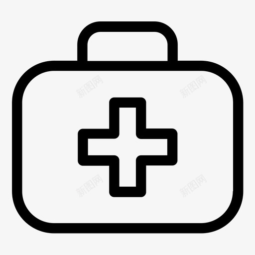 袋子急救箱卫生图标svg_新图网 https://ixintu.com 医院 卫生 急救箱 药品储藏箱 袋子