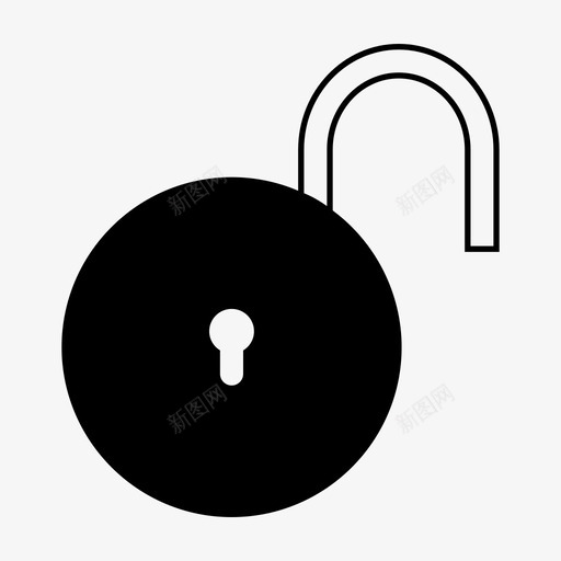 挂锁黑客攻击打开图标svg_新图网 https://ixintu.com 不安全 密码 打开 挂锁 挂锁填充 解锁 黑客攻击
