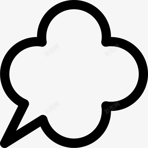 语音气球消息聊天框对话图标svg_新图网 https://ixintu.com 对话 对话框 聊天框 语音气泡线图标 语音气球 语音气球消息