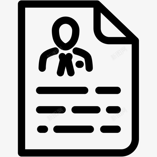 简历文件页面图标svg_新图网 https://ixintu.com 发展纲要 文件 简介 简历 页面