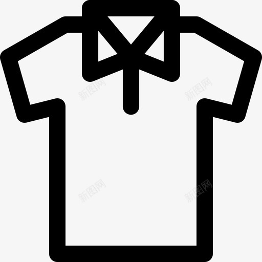 马球衫高尔夫球衣服装图标svg_新图网 https://ixintu.com 时尚 服装 服装线图标 穿着 马球衫 高尔夫球衣