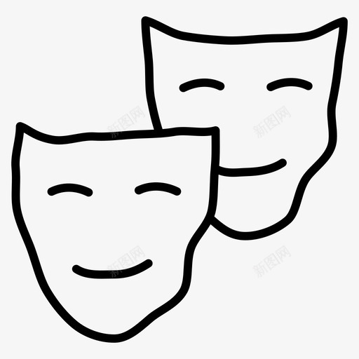 面具生日手绘图标svg_新图网 https://ixintu.com 手绘 派对 派对涂鸦 生日 面具